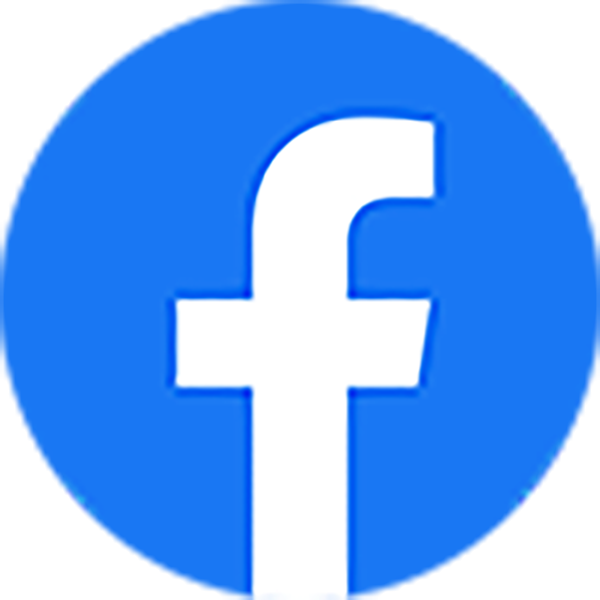Logo de Facebook. Rond bleu entourant un F en blanc.