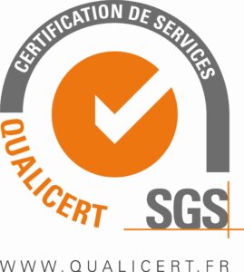 Image du logo de la certification Qualicert délivrée par la Société Générale de Surveillance.